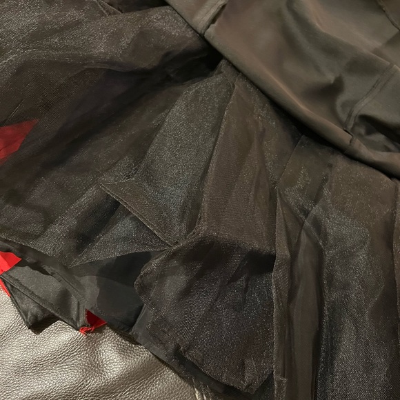 Stunning black Scott McClintock formal dress with red corset back. NWOT. - Picture 8 of 9